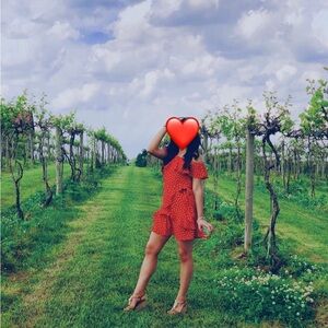 Speechless Red and White Polka Dot Dress